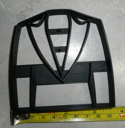 Tuxedo Tux Black Tie Formal Suit Wedding Bridal Shower Cookie Cutter USA PR2588