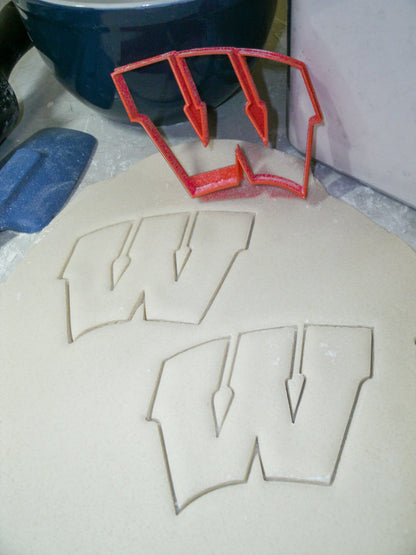 Wisconsin Badgers W Letter University Cookie Cutter Made In USA PR2215