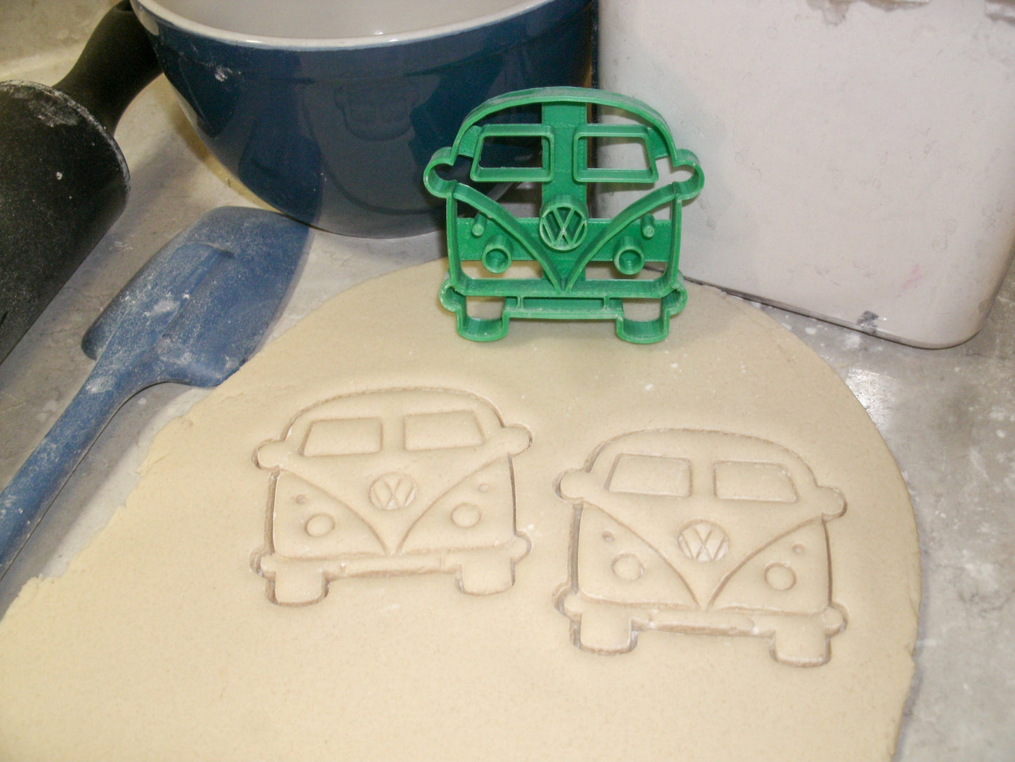 VW Style Van Bus Microbus Front View Vintage Cookie Cutter Made in USA PR2161