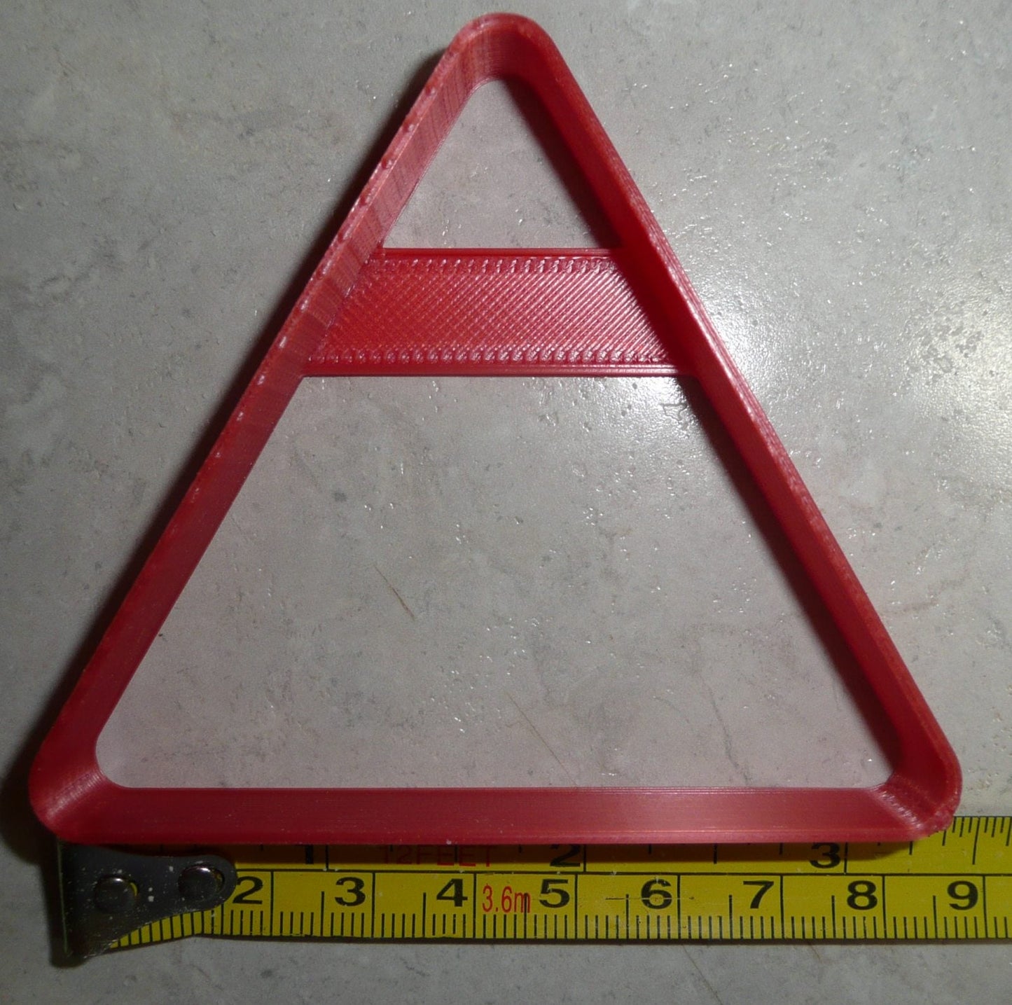 Triangle Shape Yield Road Sign Pool Rack Cookie Cutter Made In USA PR2688