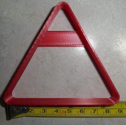 Triangle Shape Yield Road Sign Pool Rack Cookie Cutter Made In USA PR2688