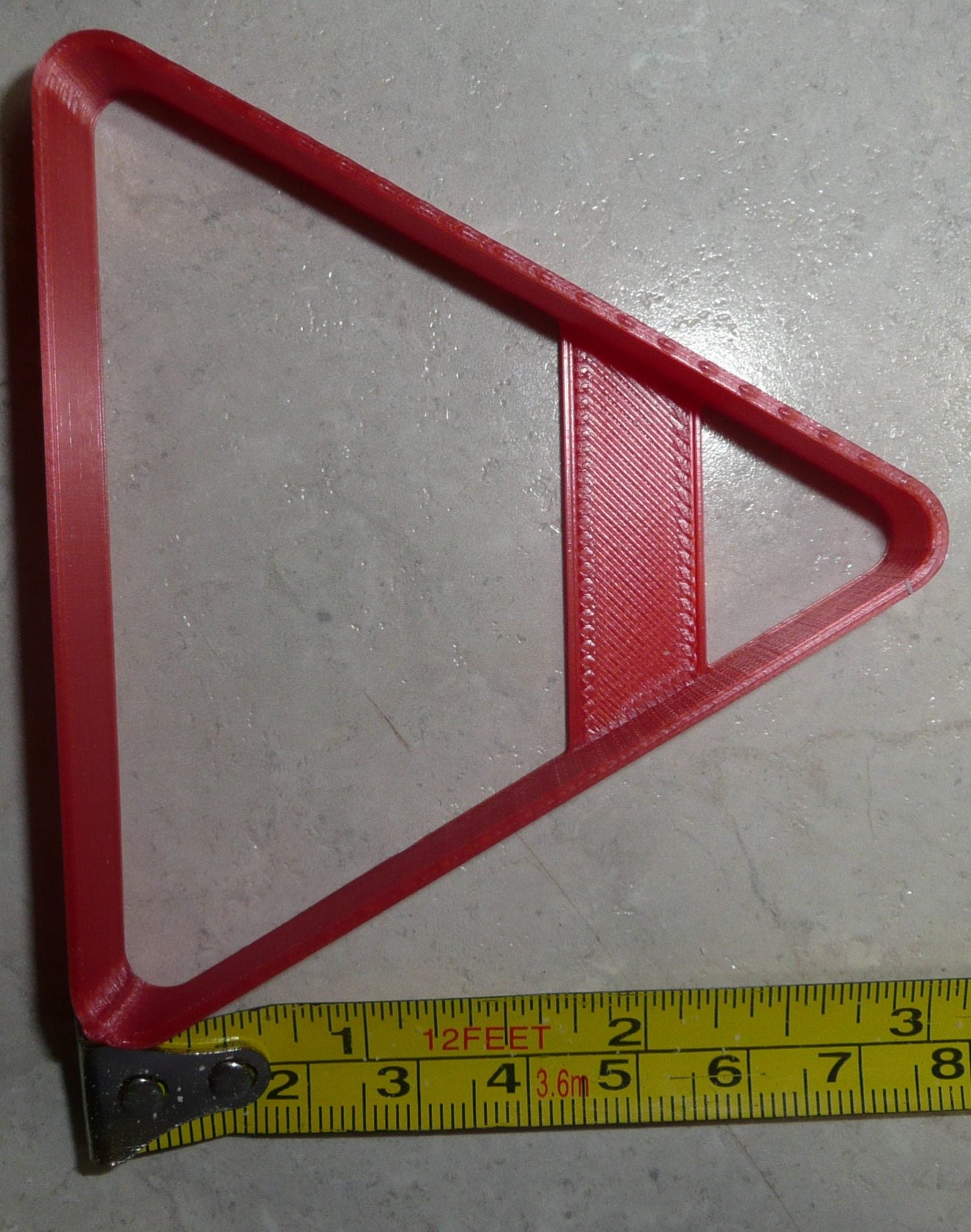 Triangle Shape Yield Road Sign Pool Rack Cookie Cutter Made In USA PR2688